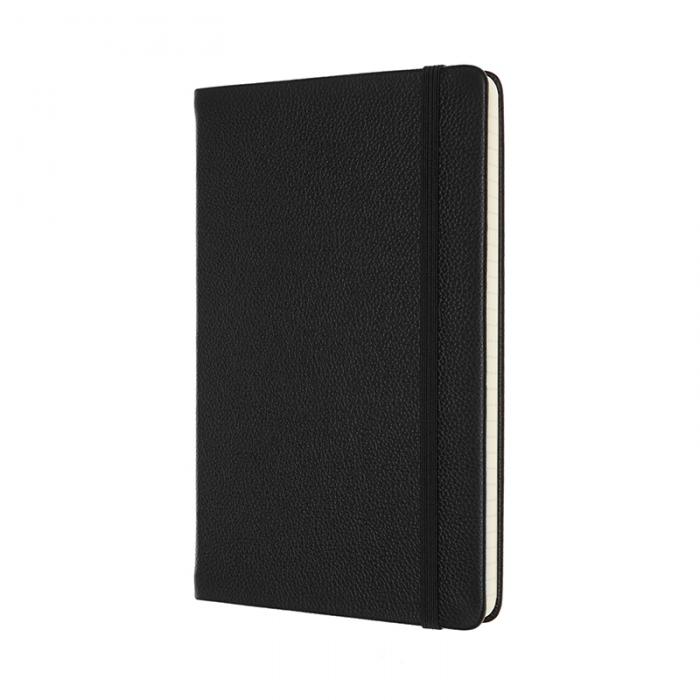 Moleskine Ruled Classic Leather Notebook Large Black