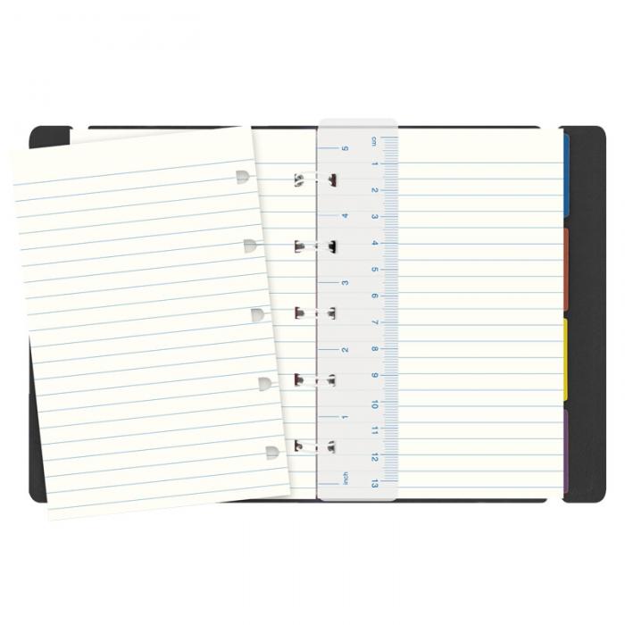 Filofax Notebook svart linjerad pocket