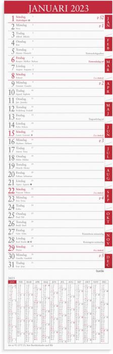 stor bordskalender med flik 2023