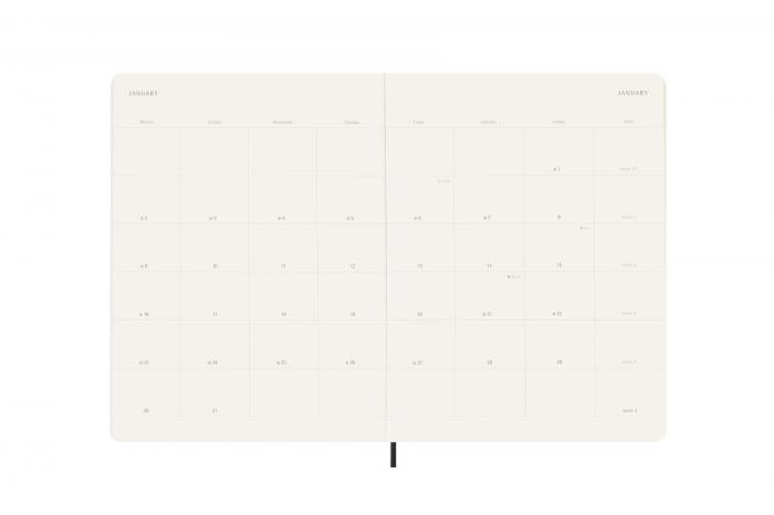 Moleskine Monthly Notebook XL svart soft 22/23