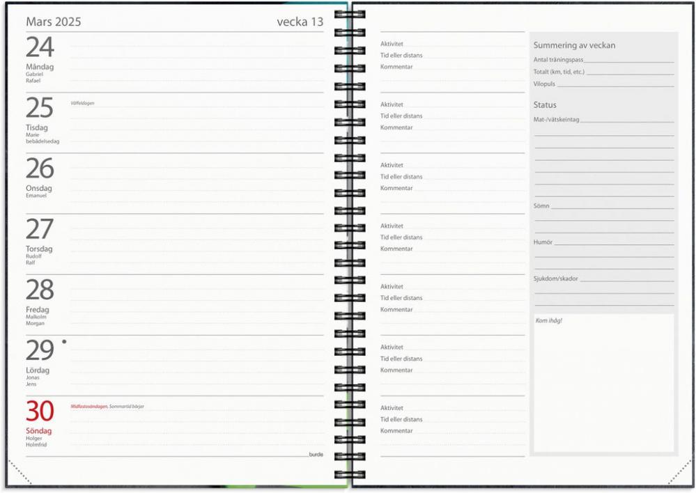 Träningskalender A5 20242025
