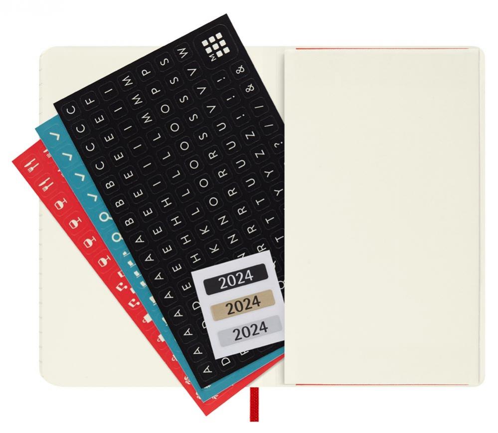 Moleskine Weekly Notebook Red soft pocket 2024