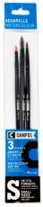 Syntetpenselset Campus 3 watercolour brushes S