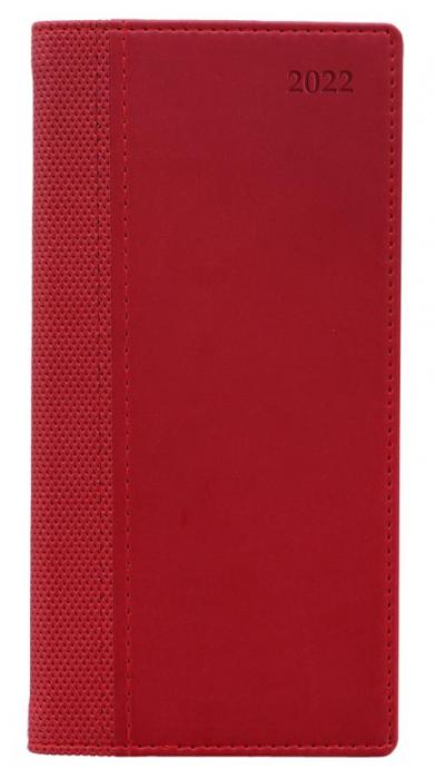 Kalender Letts Executive Slim V/U röd 2022