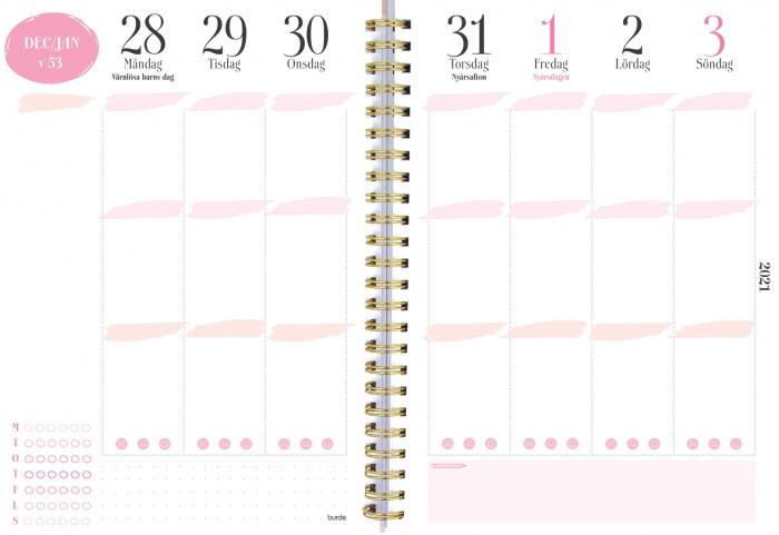 Life planner A5 rosa 2021