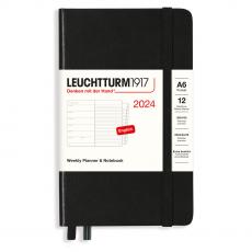 Kalender Leuchtturm1917 vecka/notes A6 Black 2024