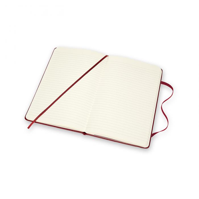 Moleskine Ruled Soft Classic Leather Notebook Large Red