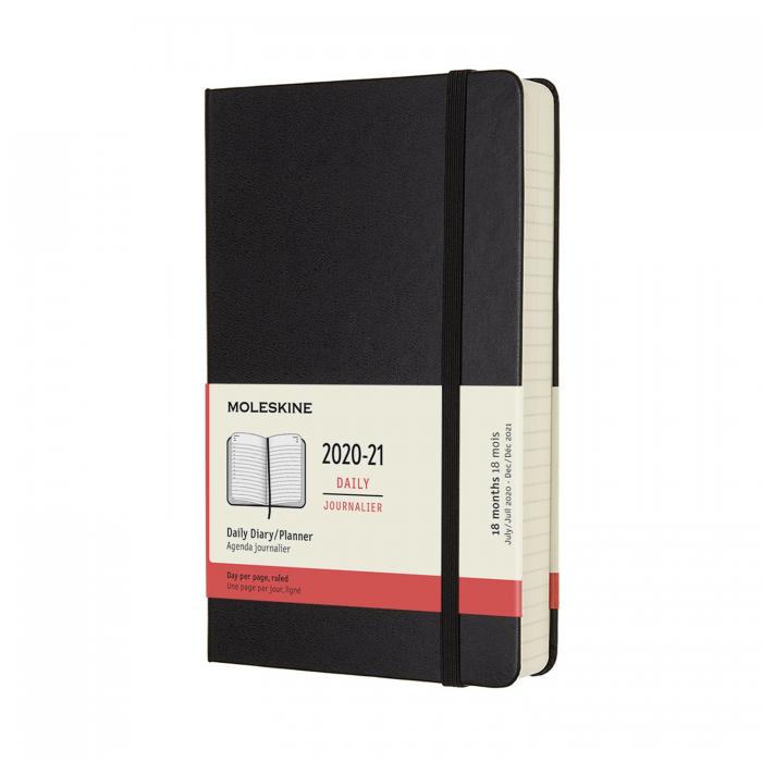 Moleskine Moleskine Daily Planner Large hard cover svart 20/21 - Kalenderkungen.se