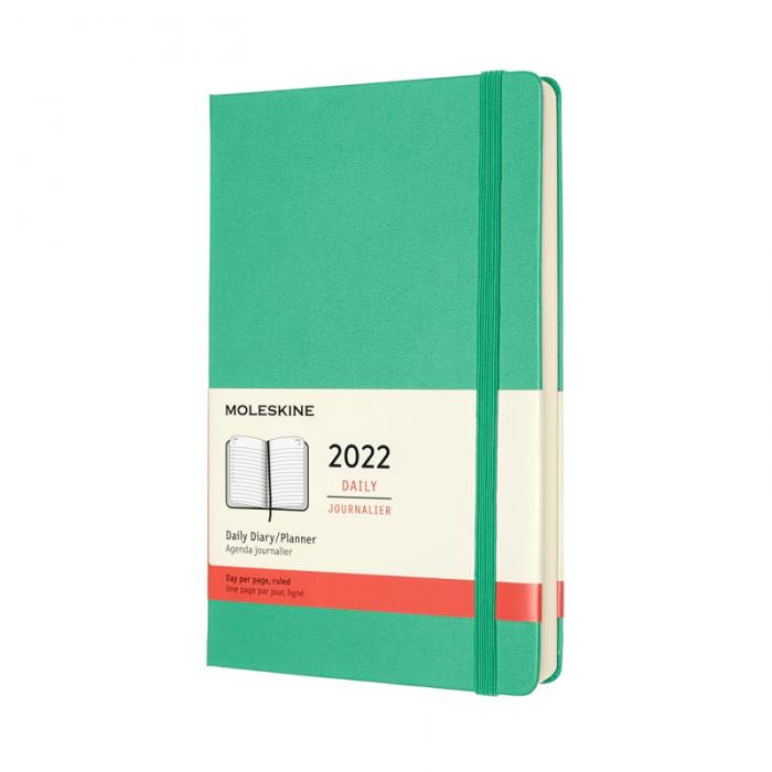 Moleskine Moleskine Daily Green Hard Large 2022 - Kalenderkungen.se