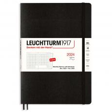 Leuchtturm1917 B5 Soft Månad/Uppslag 16m Black 2024