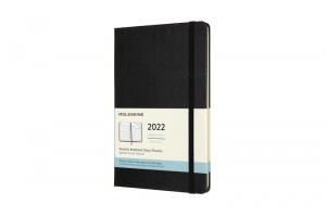Moleskine Monthly Notebook svart hard large 2022