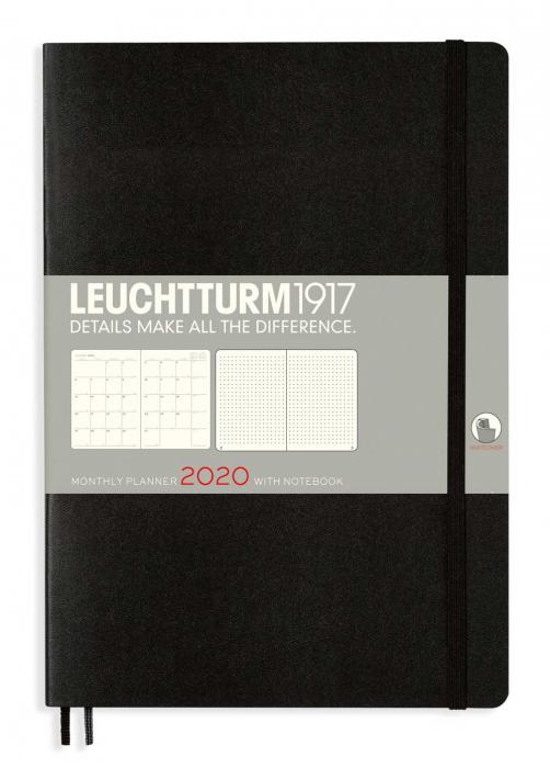 Leuchtturm1917 Leuchtturm Monthly planner 2020 B6 Svart - Kalenderkungen.se