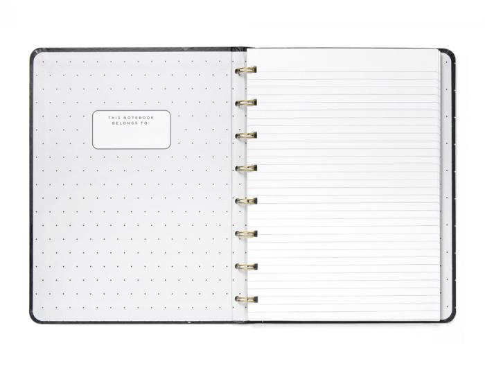 Filofax Notebook A5 Moonlight Black