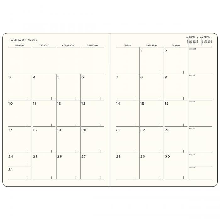 Kalender Leuchtturm1917 B6 Soft Monthly Planner 16m powder 2022