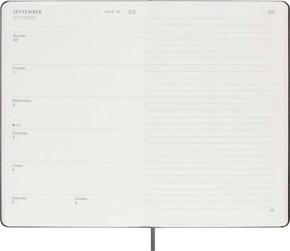 Moleskine M+ Plan Weekly Large Black 2024