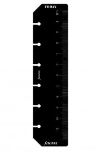 Filofax pocket linjal/markör svart