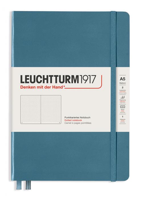Leuchtturm Notebook A5 hard 249s Stone blue dotted