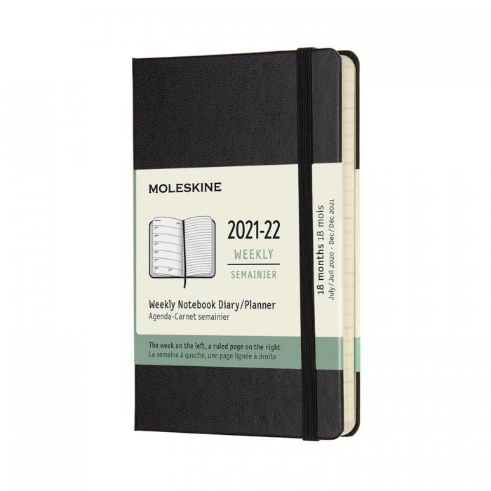 Moleskine Veckokalender Pkt Hard 21/22 Svart