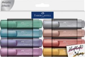 Överstrykningspenna Faber-Castell Metallic 8-pack