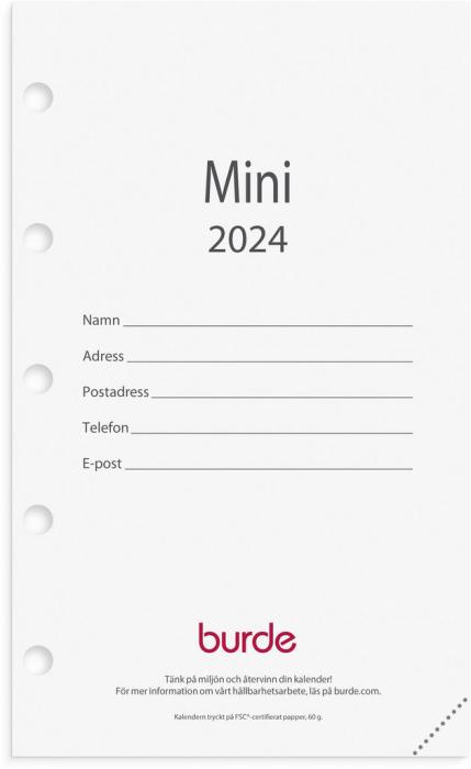 Mini kalendersats 2024