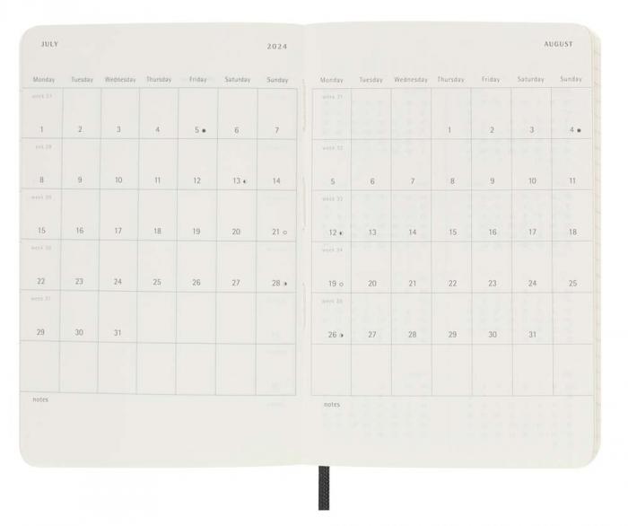 Moleskine Veckokalender Pocket soft 23/24 Svart