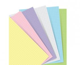 Extrablad pastellfärgade rutade till Filofax Notebook A5
