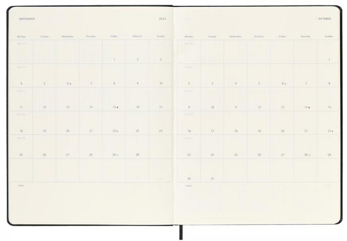 Moleskine Weekly Notebook Black hard XL 2023