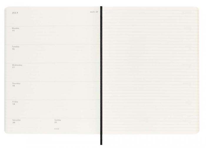 Moleskine Veckokalender XL Svart Mjuk 23/24