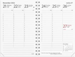 Kalenderplånbok Karavan svart skinn 2022