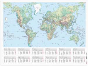 Väggblad med Världskarta 2022