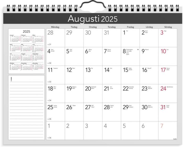 Miljokalendern elegant 2025 Miljokalendern elegant 2025