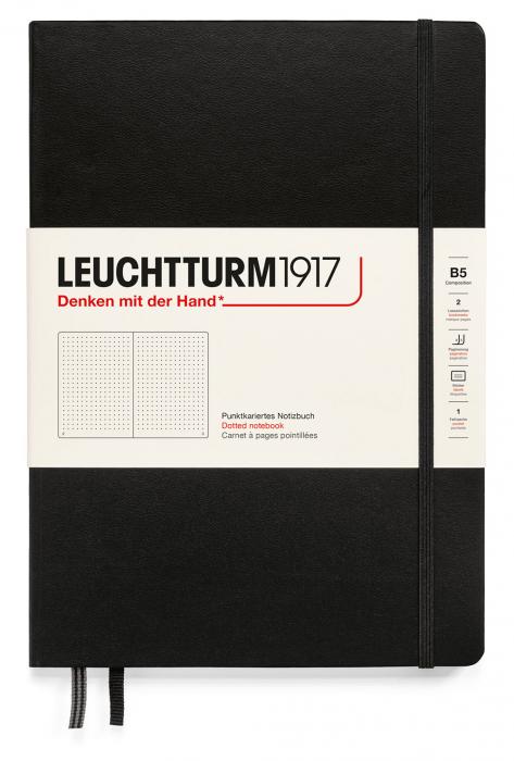 Leuchtturm Notebook B5 Hard 121s Black Dotted