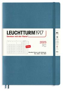 Leuchtturm1917 Leuchtturm1917 B5 Soft Månad/Uppslag 16m Stone Blue 2023 - Kalenderkungen.se