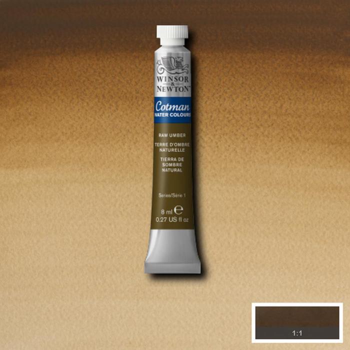 Akvarellfrg Cotman 8ml Raw umber 554