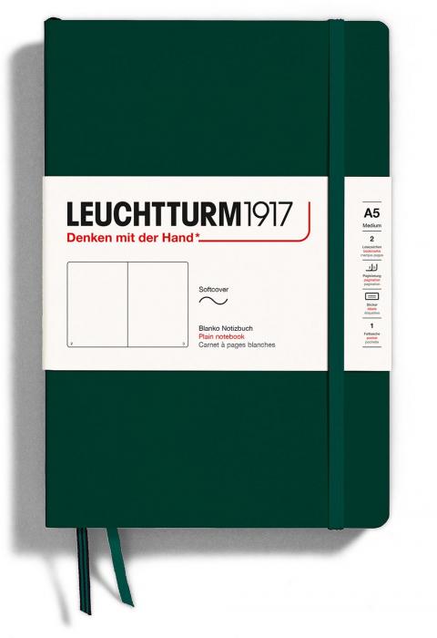 Leuchtturm Notebook A5 soft Plain Forest Green