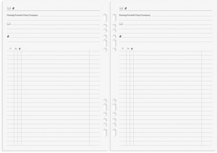 Business Systemkalender svart skinn 2024