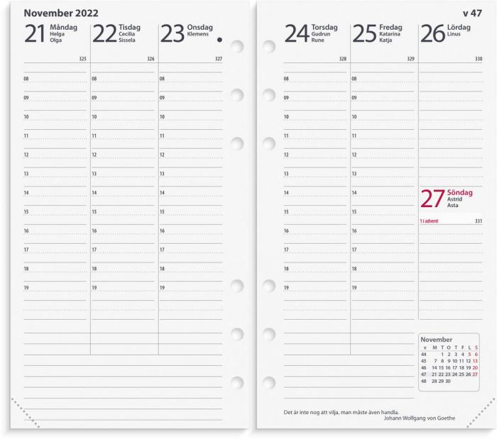 Regent kalendersats Interplano XL 2022