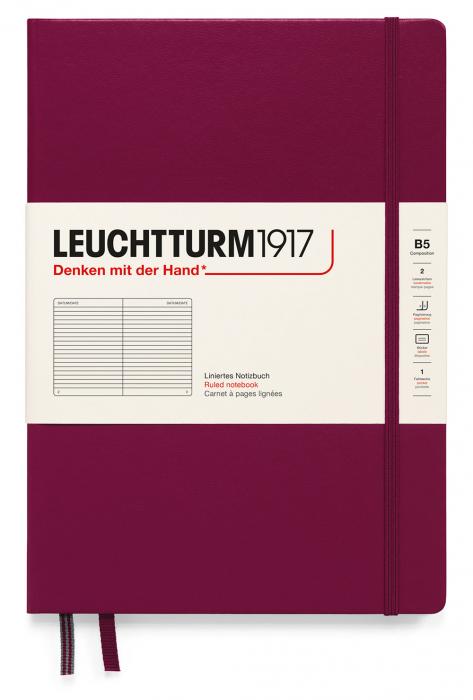 Leuchtturm Notebook B5 Hard 121s Port Red Ruled