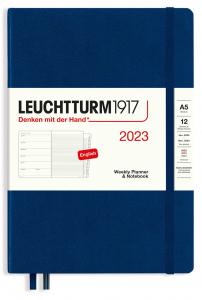 Kalender 2023 Leuchtturm1917 A5 vecka/notesuppslag Navy