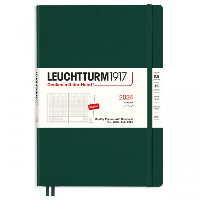 Leuchtturm1917 B5 Soft Mnad/Uppslag 16m Forest Green 2024