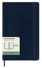 Moleskine Weekly notebook Large Blue Soft 2024