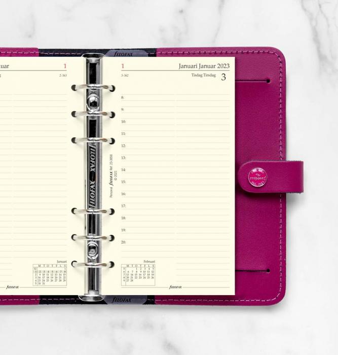 Filofax dagbok personal dag/sida 2023