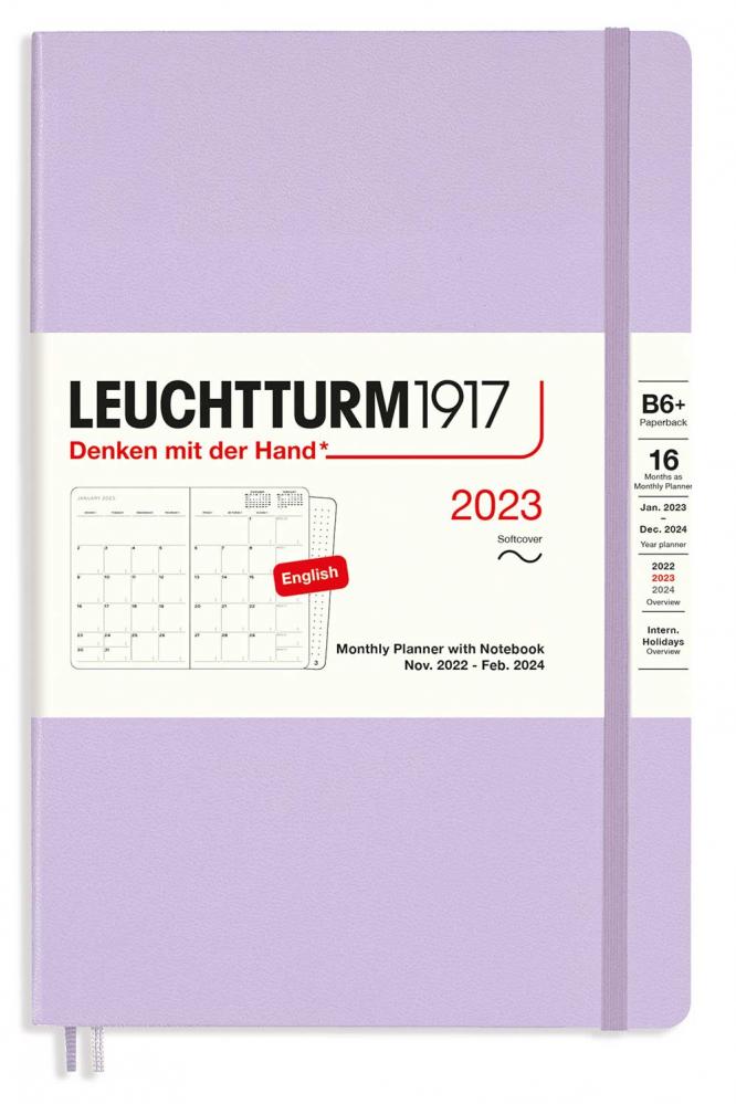 Kalender Leuchtturm1917 B6 Soft Monthly Planner 16m Lilac 2023