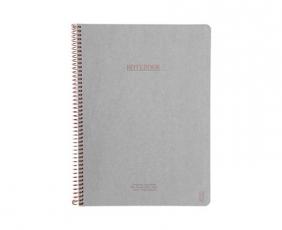 Premium Notebook A4 rutad Grey