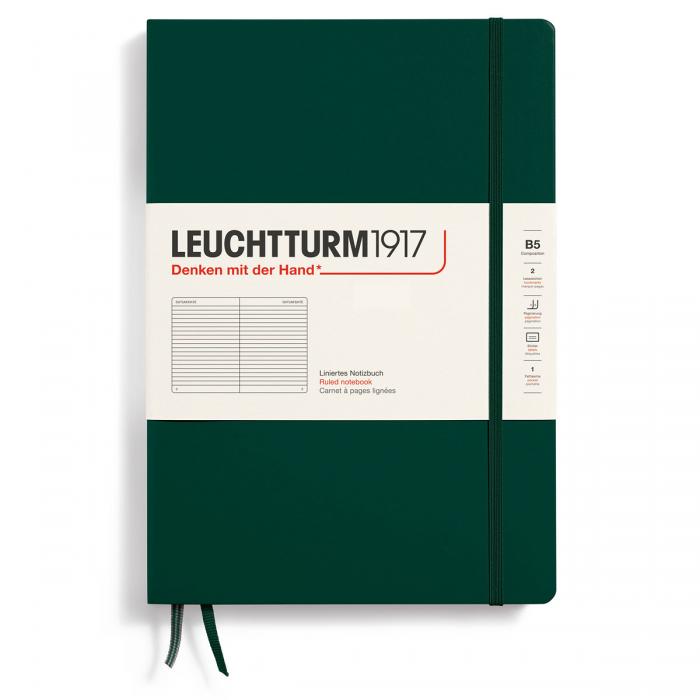 Leuchtturm Notebook B5 Hard 219s Forest Green Ruled