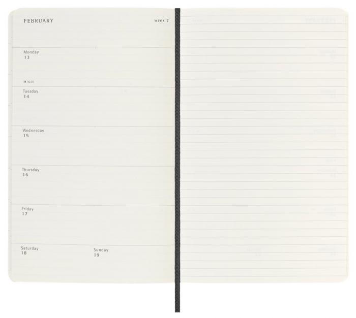 Moleskine Weekly notebook Large Black Soft 2023