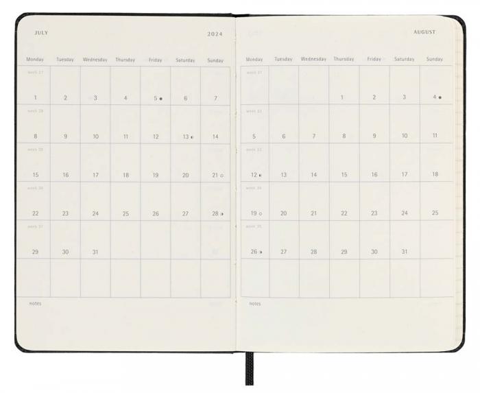 Moleskine Veckokalender Pkt Hard 23/24 Svart