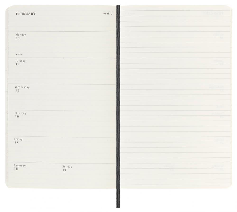 Moleskine Weekly notebook Large Black Soft 2023
