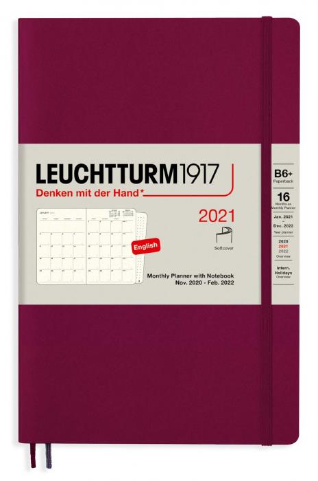 Leuchtturm Monthly planner 2021 B6 Port Red