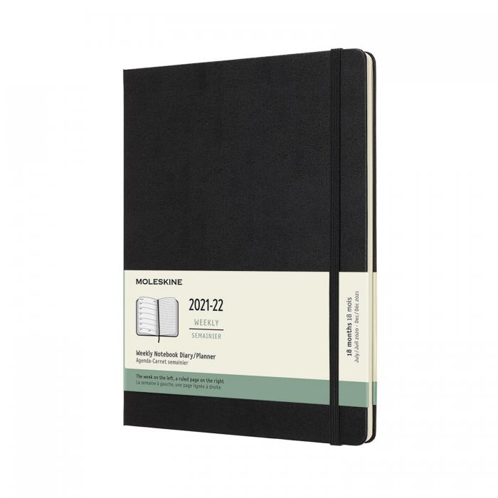 Moleskine Veckokalender XL Svart hard 21/22